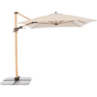 doppler Pendelschirm "Alu Wood AX Ultra" 300 x 220 cm, Esche hell, natur – Ansicht 1