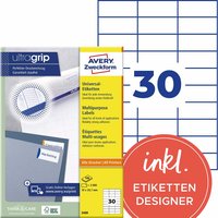 Avery Zweckform Universaletiketten '3489' 70 x 29,7 mm – Ansicht 1