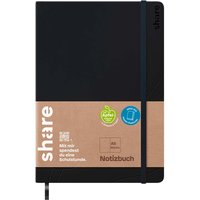 share Notizbuch DIN A5 blanko, schwarz