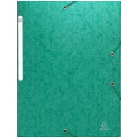 25 Exacompta Sammelmappen "Scotten", 600 g/m², DIN A4, Gummizug, 3 Klappen, grün