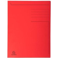 50 Exacompta Aktenmappen "Forever", 3 Klappen, 280 g/m², 245x350 mm für Format Folio, rot