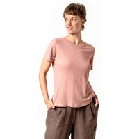 Living Crafts Damen-T-Shirt "TELSA" aus Leinen mit Rundhals-Ausschnitt, dried rose, Gr. L – Ansicht 1