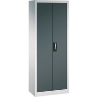 C+P Stahlschrank mit Flügeltüren "Acurado" H1950xB700xT400mm, Lichtgrau/Anthrazitgrau – Ansicht 1