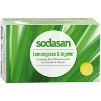 Sodasan Feste Pflanzenölseife "Cream" Lemongrass & Ingwer, 100 g – Ansicht 1
