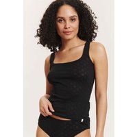 tranquillo Bio-Damen-Tanktop 'Rosaa' mit Ajour-Spitze, black, Gr. S – Ansicht 1