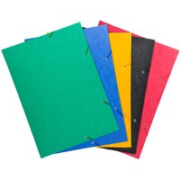 10 Exacompta Sammelmappen, Colorspan-Karton, 600 g/m², DIN A3, Gummizug, 3 Klap., sortiert