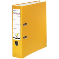 20 Falken Ordner "Vegan", mit Einsteckschild, 230 g/m², DIN A4, RB 80 mm, gelb – Ansicht 1