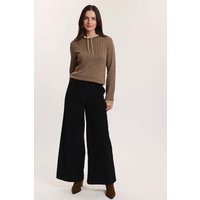 tranquillo Bio-Damen-Cordhose 'Paolaa' mit extra weitem Bein, black, Gr. 40