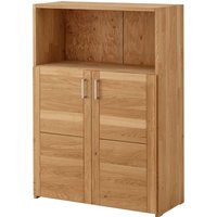 Regalschrank "buxing selet" mit 2 kurz Tür B 80 x T 33 x H 112 cm, Rahmenfront, Wildeiche – Ansicht 1
