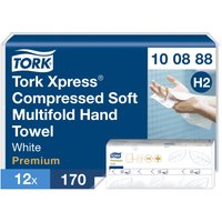 Tork Xpress Multifold-Papierhandtücher "Premium H2" komprimiert, 12 x 170 Blatt, weiß