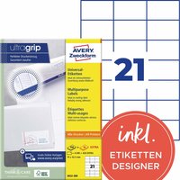 4.620 Zweckform Etiketten '3652' 70 x 42,3 mm, A4 – Ansicht 1
