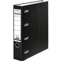 10 Falken Doppel-Ordner, kaschierter Karton PP, 320 g/m², 2 x DIN A5 quer,RB 70 mm,schwarz – Ansicht 1