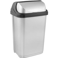 keeeper Abfalleimer "Rasmus" mit Schiebedeckel, 25 l, silber