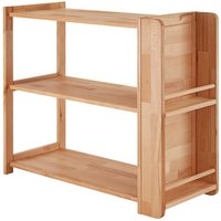 Kinderregal 'Montessori' B90xT38xH75cm, Bücherregal seitlich, Buche geölt