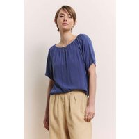 tranquillo Damen-Bluse "Ruuth" aus Crinkle-Viskose, indigo blue, Gr. 38