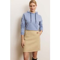 tranquillo Bio-Damen-Minirock "Yulaa" aus Wollwalk, mit Taschen, mojave sand, Gr. L