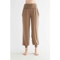 TRUE NORTH Damen-Yoga-Hose mit Hüftumschlag, braun, Gr. XS – Ansicht 1