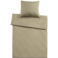 Bettwäsche "Single Jersey" aus Bio-Baumwolle 80 x 80 cm,/135 x 200 cm, schlamm