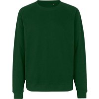 Neutral Bio-Unisex-Sweatshirt 'Tiger Cotton' mit gebürstetem Fleece, bottle green, Gr. M