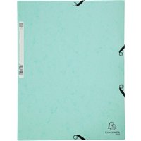 25 Exacompta Sammelmappen, Colorspan-Karton, 400 g/m², DIN A4, 3 Klappen, pastellgrün