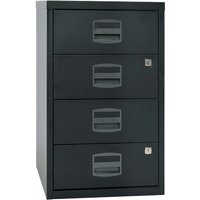 Bisley Home Container, mit 4 Schubladen schwarz – Ansicht 1