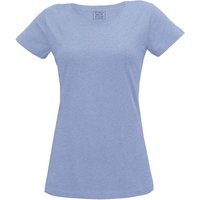 MELA Bio-Damen-T-Shirt blau melange, Gr. XL – Ansicht 1