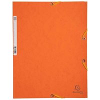 25 Exacompta Sammelmappen, Colorspan-Karton, 400 g/m², DIN A4, 3 Klappen, orange