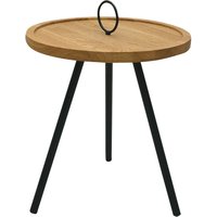 Beistelltisch 'Ben', Wildeiche mit Metallgriff