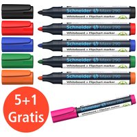 Schneider 6er-Pack Whiteboardmarker "Maxx 290" 5+1 Gratis, sortiert – Ansicht 1
