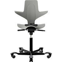 HAG Bürodrehstuhl "Capisco Puls 8010" Gestell: schwarz/clay,Stoff: "Cura" black