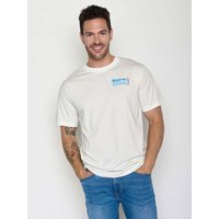 GREENBOMB Bio-Herren-T-Shirt "Dog Surf" locker geschnitten, moonstone, Gr. L