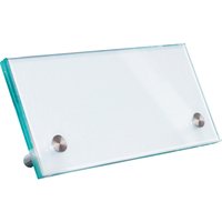 SignSystems Tischaufsteller "Cristallo" 15 x 7 cm, 2 Halter, Ø 10 mm – Ansicht 1