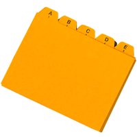 Karteiregister A-Z DIN A6, 25 Stk. aus Recyclingkarton, gelb