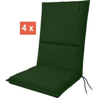 doppler Auflage "CITY" Midi, 4er-Pack, 110x48x6 cm, Polyester, moosgrün