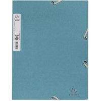 Exacompta Sammelmappe "AutentiK" mit Gummizug, 3 Klappen, blau-grau