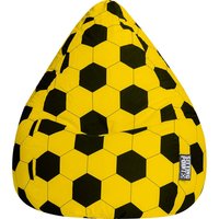 Sitzsack "Fankurve XL", 70 x 110 cm, schwarz-gelb