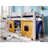 Hochbett "Tobykids" halbhoch B90xT200xH110 cm, Kiefer weiß – Ansicht 1