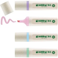 4er Set edding Textmarker 24 Highlighter, pastell, farbig sortiert – Ansicht 1