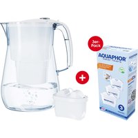 AQUAPHOR Wasserfilterkanne "Onyx" + 3 x 3er-Pack Ersatzkartusche "Maxfor+"