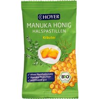 HOYER Bio-Halspastillen "Manuka Honig" mit Kräuter, 30 g