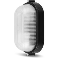REV LED-Oval-Feuchtraumleuchte "Lumi Globe" Aluminium, max. 60 W, schwarz