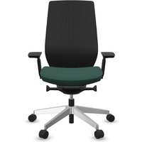 Profim Bürodrehstuhl "ACCIS PRO" mit Armlehnen, Gestell: silber, Sitz: grün – Ansicht 1