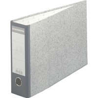 10 Exacompta Ordner Standard "Marmoriert", DIN A4 quer, RB 80 mm, grau – Ansicht 1