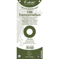 12 x 100 Exacompta Trennstreifen "Forever", 180 g/m², 105 x 240 mm, weiß