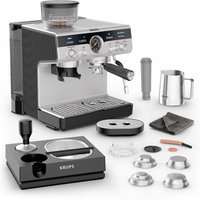 KRUPS Siebträger-Kaffeemaschine "Precision+ XP804T", schwarz/silber