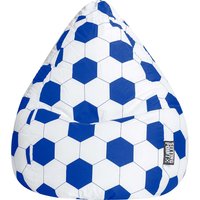 Sitzsack "Fankurve XL", 70 x 110 cm, blau-weiß