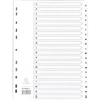 10 Exacompta Register, 20 bedruckte Taben A-Z, 160 g/m², DIN A4, weiß – Ansicht 1