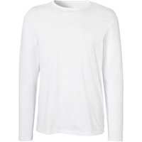 Neutral Bio-Herren-Langarmshirt mit Rundhalsaussschnitt weiß, Gr. S – Ansicht 1