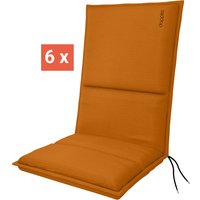 doppler Auflage "CITY" Midi, 6er-Pack, 110x48x6 cm, Polyester, orange – Ansicht 1