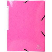 25 Exacompta Sammelmappen "Iderama", 425 g/m², DIN A4, Gummizug, 3 Klappen, rosa